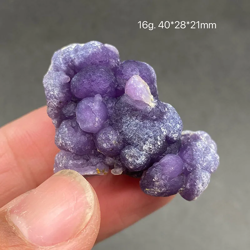 100% Natural Indonesian Purple  Grape agate  Raw Stone Mineral Specimen Healing Crystal Gemstone Collection