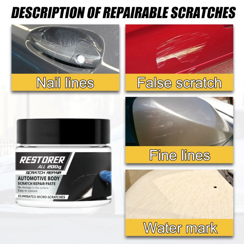 200g Car Scratch Repair Kit - Remove Repair & Polish Paint Scratches Instantly Car Scratches Repair Anti Scratch Car Accessories images - 6