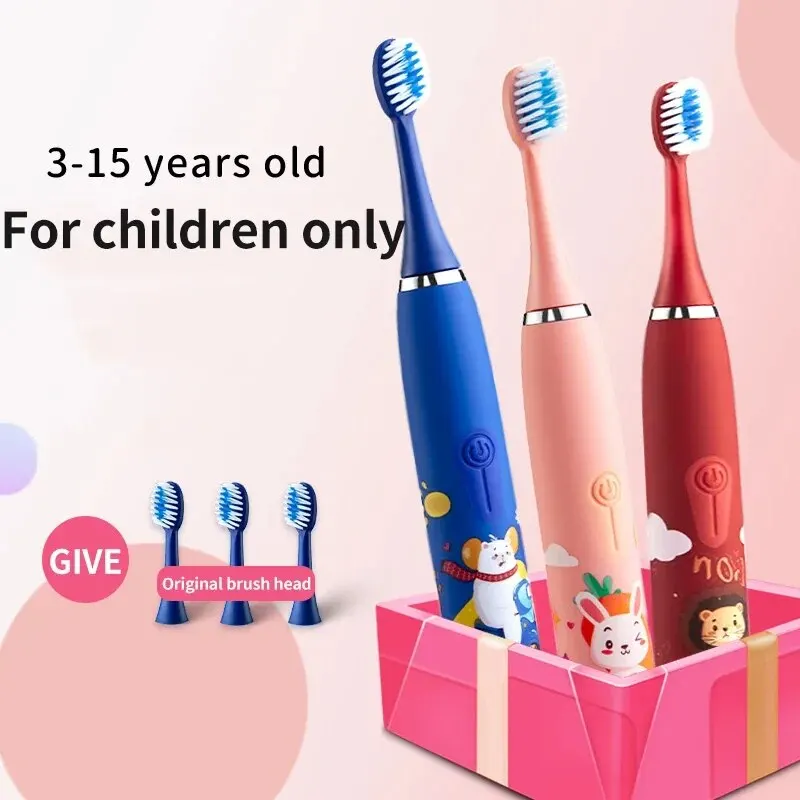 Sonic Electric Toothbrush for Children Aged 3 to 15 Professional Primary Tooth Care IPX6 Waterproof DuPont Soft Bristle 1