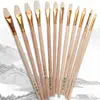 12pcs Art Wool Brush Set For Ceramic Glaze/painting Coloring Watercolor Paint Acrylic Craft DIY Painting Pen Art Supplies 4