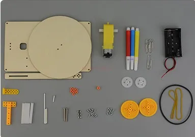 Creative DIY Puzzle Assembled Kits Kids Handmade Graffiti Toy Simple Science Gizmo Physics Experiment Resources Electric Plotter educational toy physics experimental equipment