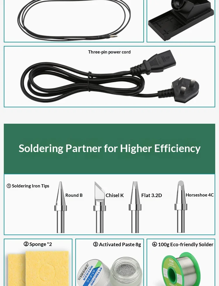 JH 205H 150W High Frequency Soldering Station 100-600℃ Digital Control Anti-stat