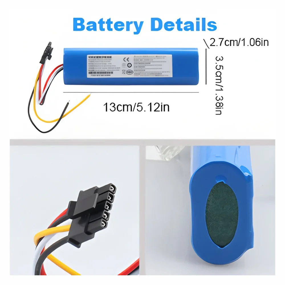 Robot Vacuum Cleaner Battery Pack Replacement Accessories for CECOTEC CONGA 3090 14.4 V 12800 mAh 3091 3092 2090 1690 1890