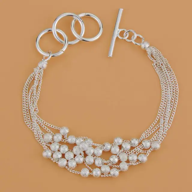 New 925 Sterling Silver Bracelet Bead High Quality Romance Chain For Women Fashion Engagement Party Wedding Jewelry Gift