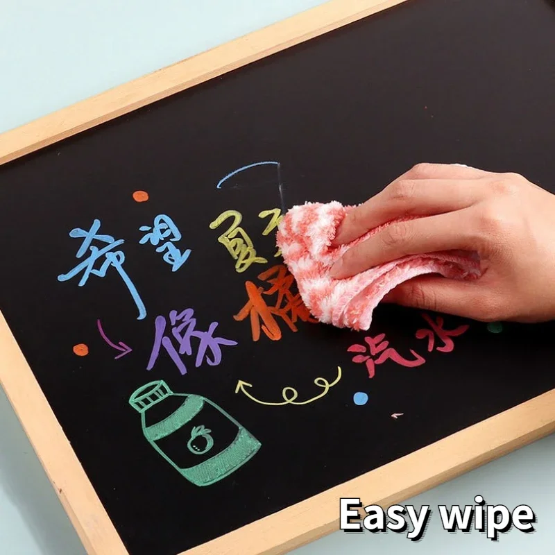Magnetic Dry Erase Markers Erasable Whiteboard Marker Pens with Eraser LED Fluorescent Pen for Glass Liquid Chalk 4/8 Color