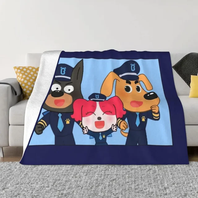 Couverture de jet de shérif Labrador, linge de lit polyvalent, couverture de Noël 1