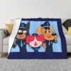 Sheriff Labrador Throw Blanket Multi-Purpose Bed linens christmas blanket 1