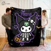 Customized Name Personalized Blanket Sanrio Kuromi Printed Blanket Soft and Comfortable Home Travel Adult and Warm Blanket 3