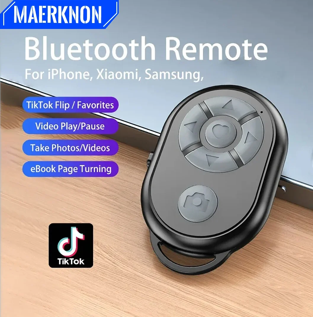 Multifunction Button Bluetooth Remote suitable for iPhone Xiaomi Wireless Universal Remote Control Take Photo Reading Controller