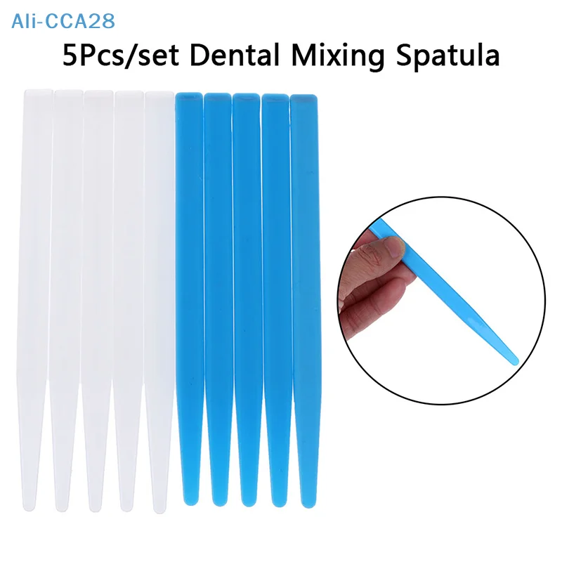 

5 Pcs/Set Plastic Dental Mixing Plaster Spatula Impression Material Dental Tools
