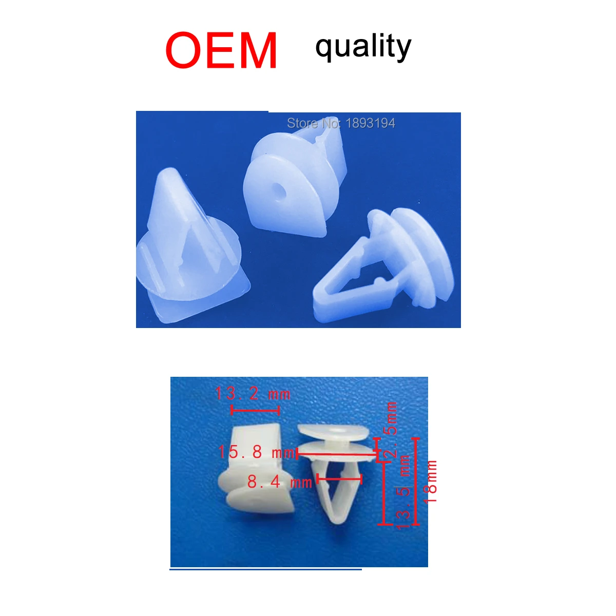 100xOEMClipsForHondaCivicCowlDashboardMouldingTrimFasteners