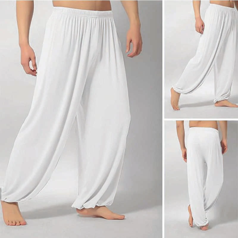 Men's Joggers Pants Casual Sweatpants Solid Color Baggy Trousers Belly Dance Yoga Harem Pants Slacks Trendy Men Loose style