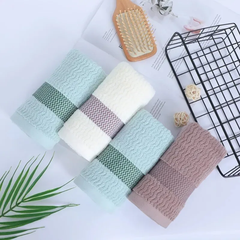 2 Towels Thickened Absorbent Towel Pure Cotton Quick Absorbent Soft Quick Dry Face Towel
