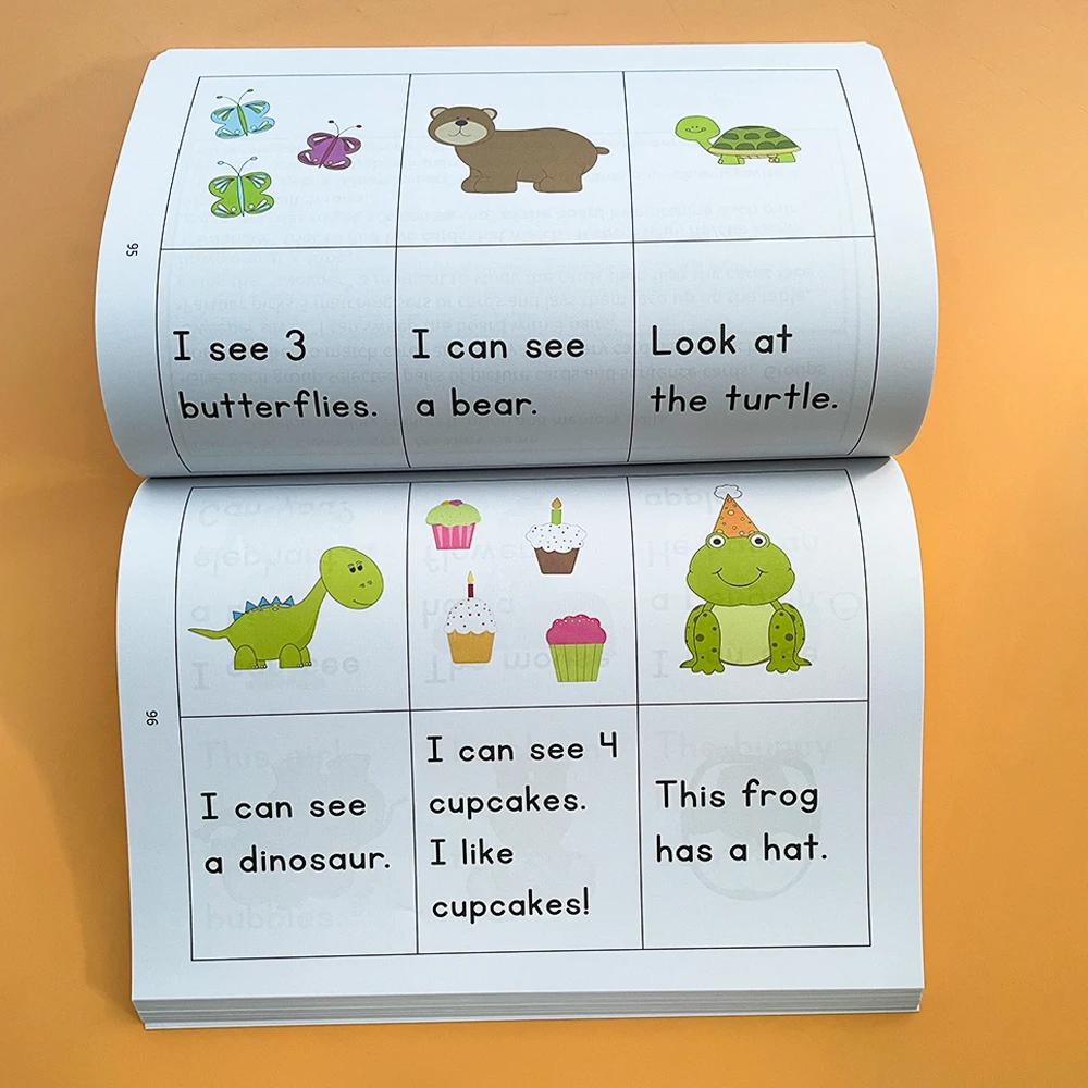 240P kids Alphabet Sentence books In English Practice Workbook Reading phonics Books for baby children learning English toys 5