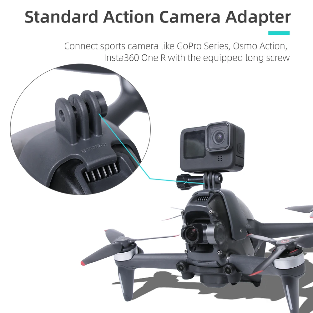 DJI FPV 드론용 카메라 확장 브래킷 홀더 GoPro 카메라 교체 부품용 상단 어댑터 마운트