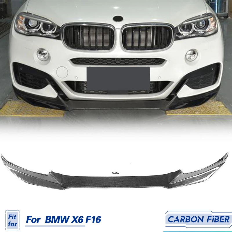 

Автомобильный передний бампер, спойлер из углеродного волокна для BMW X6 F16 M-Sport Utility 4-дверный 2015-2018 передний бампер, фартук для подбородка