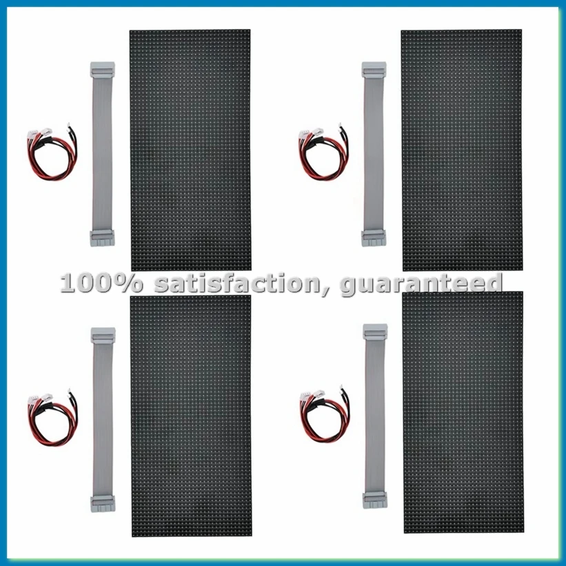 4Pcs P5 실내 LED 스크린 패널 64X32 LED 디스플레이 모듈 16 스캔 풀 컬러 LED 전자 스크린 디스플레이 320X160mm-A86Z
