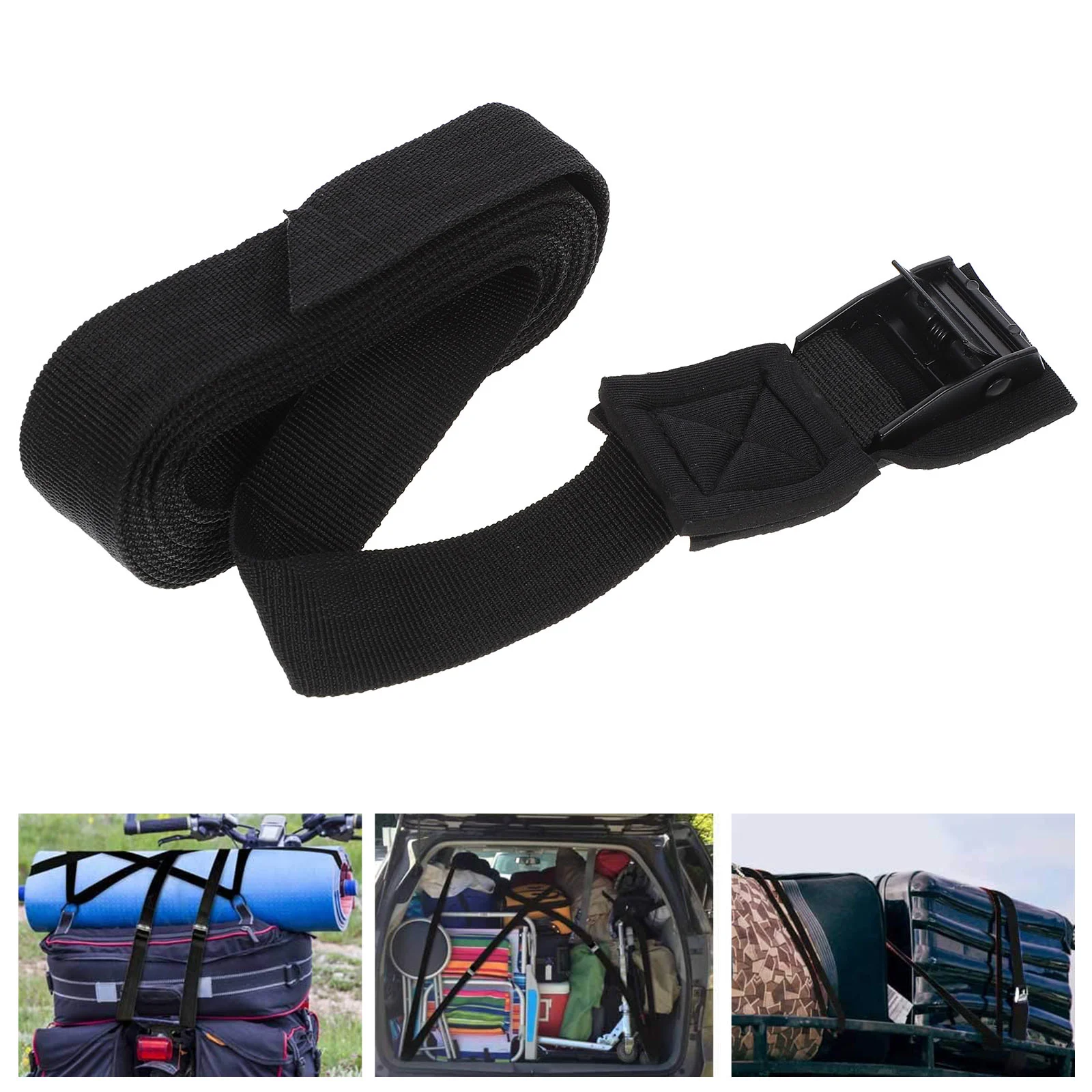 2 PCS Car Roof Rack Luggage Buckle Lashing Heavy Duty Lashing Strap Motorcycle Cargo Straps Buckles Cargo Belt Ties