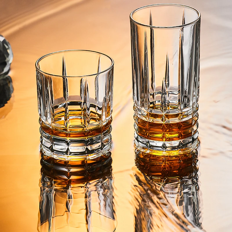 11oz 14oz Wine Glasses Luxury Modern Whiskey Cup Juice Milk Cocktail Drinking Glasses Drinkware Household Party Transparent Cups