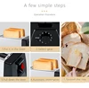 Toaster 2 Slice Wide Slot with 6 Preset Temperature and Timing Small Stainless Steel Bread Toaster with Manual Stop 6