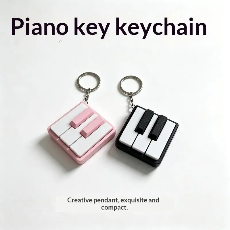 3D-Gedrucktes Mini-Klavier-Tastatur-Clicker Fidget-Spielzeug Sensorisches Stressabbau-Schlüsselanhänger Büro-Schreibtisch-Deko Souvenir-Geschenk