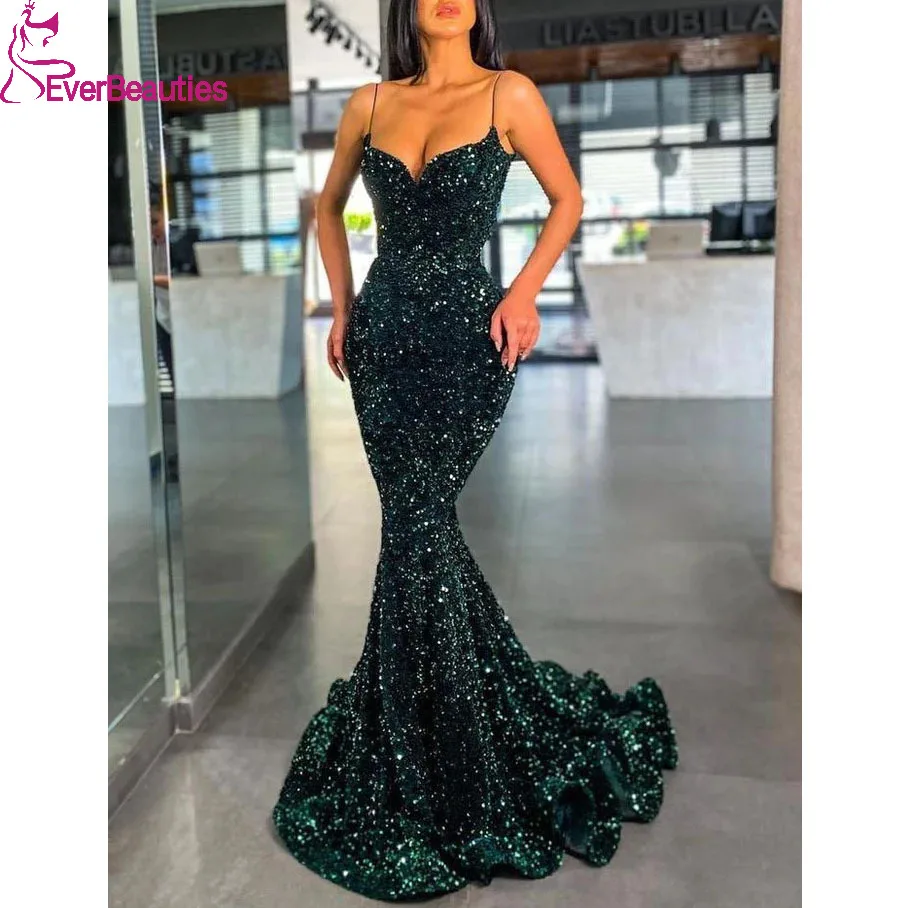 

Mermaid Sequins Prom Dresses Vestidos Para Eventos Especiales Sexy Backless Formal Occasion Dresses for Women Party 2023