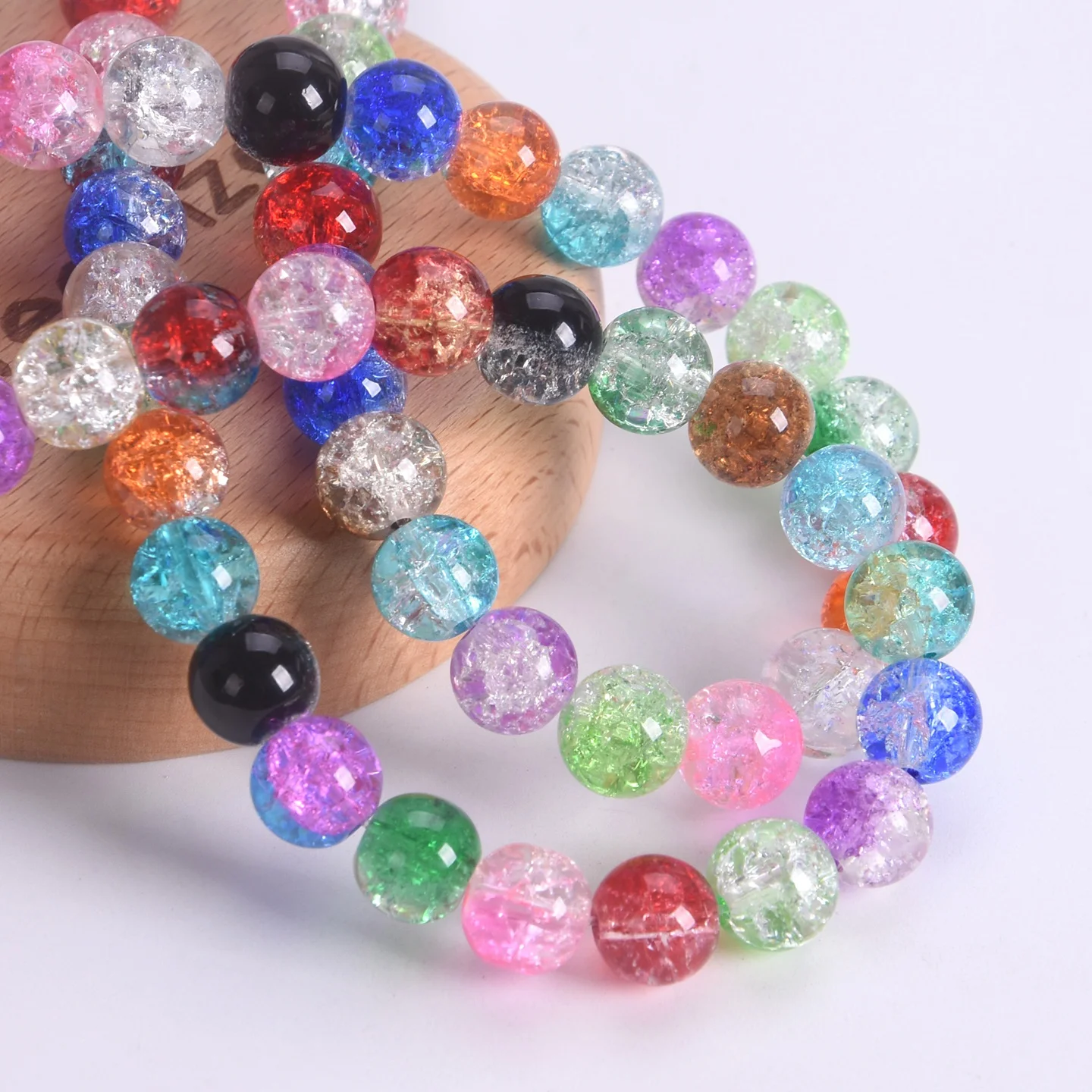 Xeahung 200PCS Colorful Acrylic Crystal Beads - 10mm Round Beads For Jewelry Making, DIY Crafts