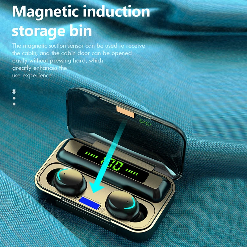 2024 NEW F9-5c TWS Bluetooth Earphones Wireless Headphone 9D Stereo Sports Waterproof Earbuds HD Calling Headset With Microphone 2