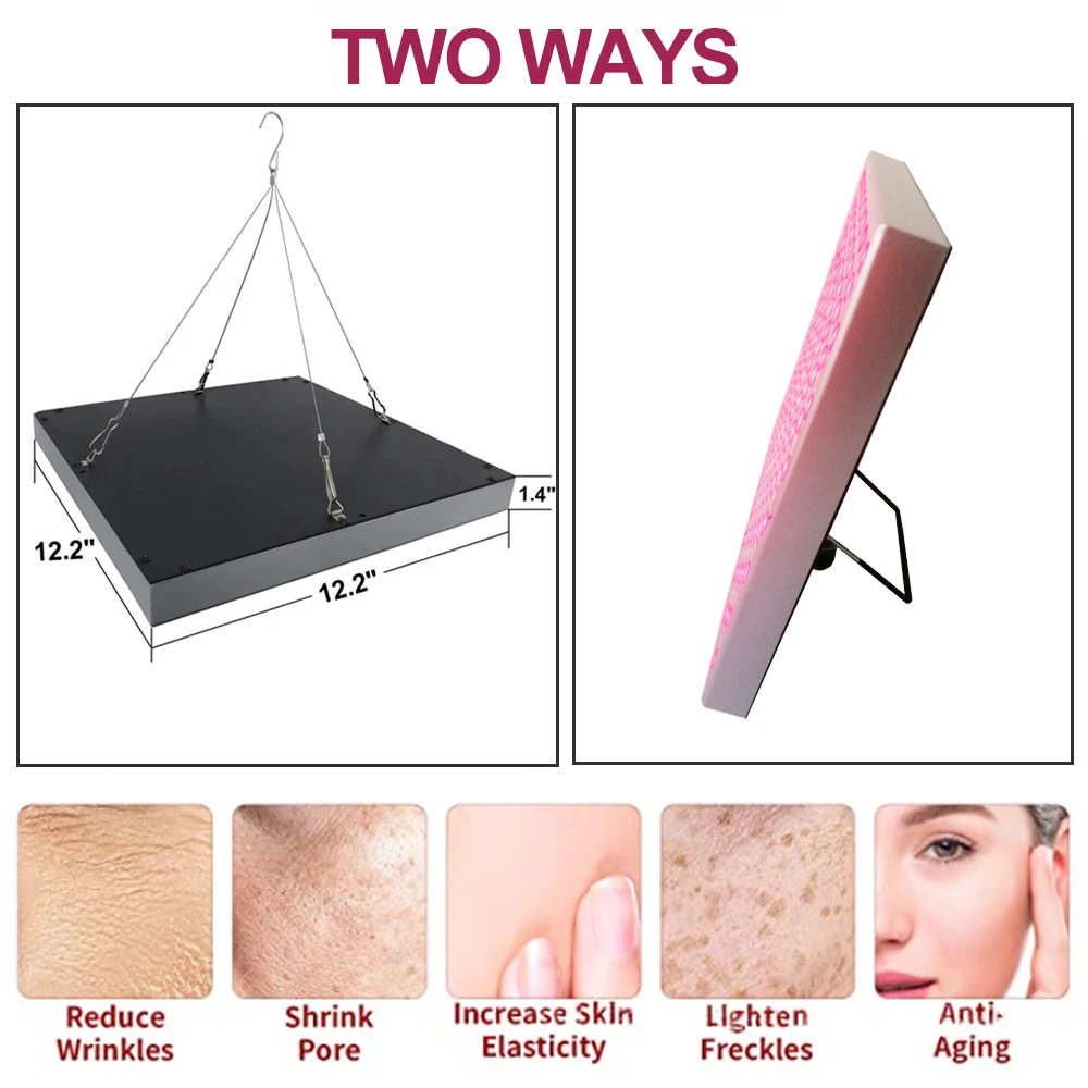 Anti Aging 225LEDS Red Led Light Therapy Deep Red 660nm And Near Infrared 850nm LED Light For Full Body Skin And Pain Relief 45W