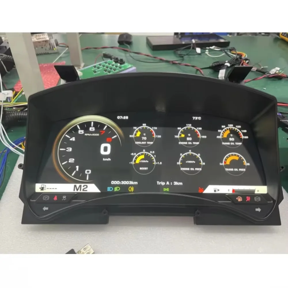 Instrumento LCD de coche para Nissan GTR 2008-2023, Panel de instrumentos Digital, velocímetro, medidor de cabina Virtual, Carplay 4