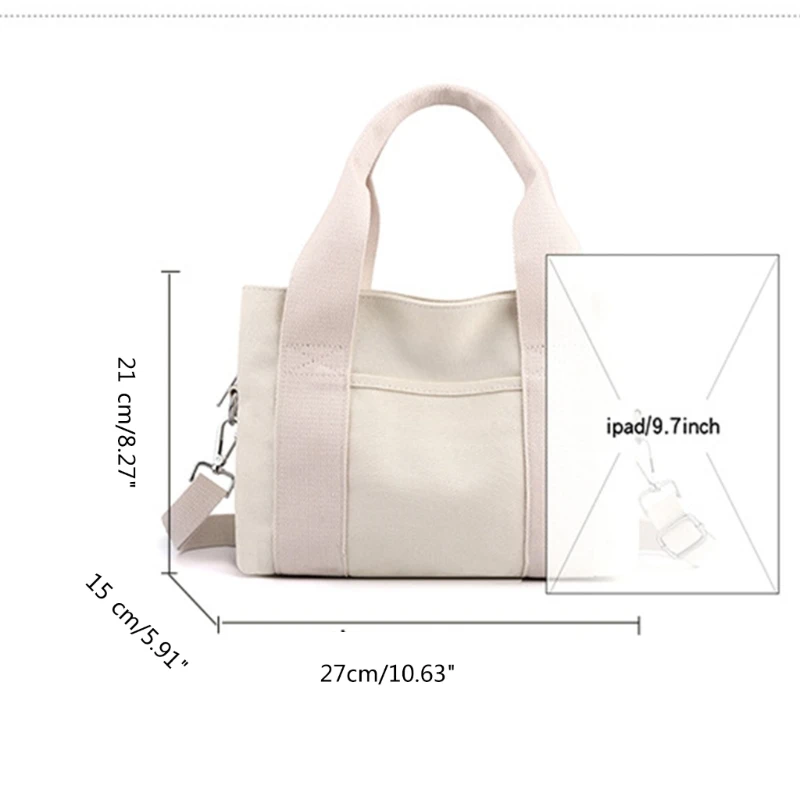 Versatile Shoulder Bag for Women Convenient and Practical Canvas Handbag