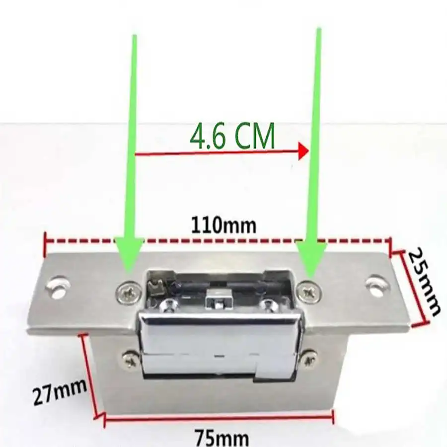 Electronic Lock DC 12V Adjustable Narrow-Type Electric Strike Double Unlock Mode Accessories