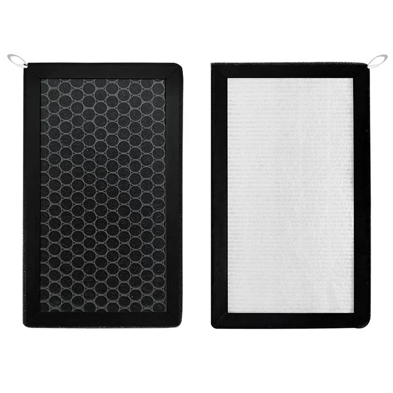 

NEW-2PCS Car Cabin Air Filter HEPA Air Intake Filter Replacement Kit Activated Carbon For Tesla Model 3 Y