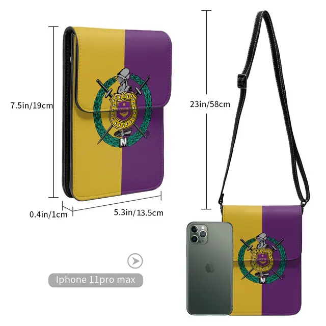 Omega Fraternity Psi Phi OPP Crossbody Wallet Cell Phone Bag Shoulder Bag Cell Phone Purse Adjustable Strap - Image 3