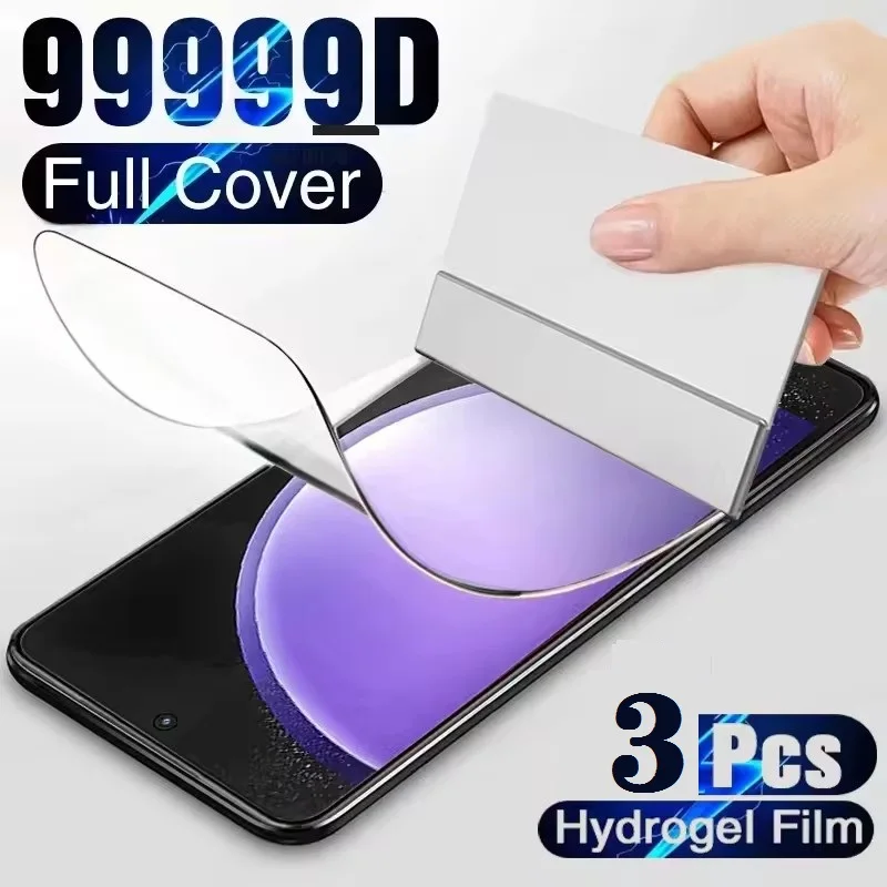 מגן מסך HD Hydrogel Film בכמות של 3 יחידות עבור Samsung Galaxy Note 10 Lite S10e A91 A71 A51 A31 A21S A70 A50 A30 A7 2018