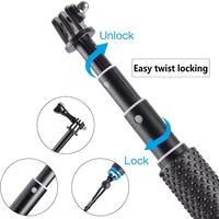 19" Handheld Extendable Go Pro Selfie Stick Aluminum Monopod Tripod for GoPro Hero 13 12 11 10 9 SJCAM SJ8 Sj6 DJI Accessories - Image 4