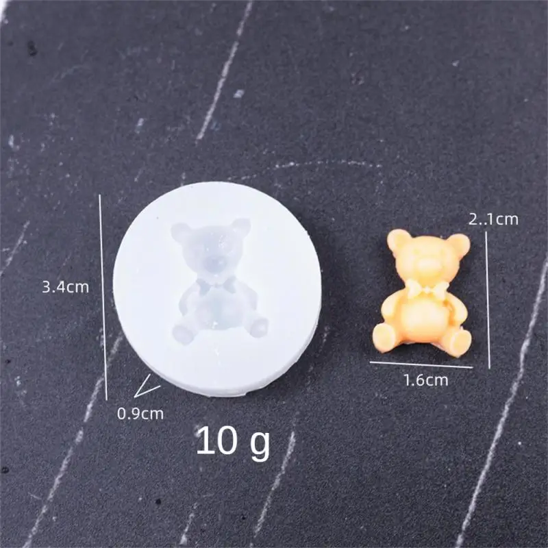 thumbnail image 1 of Precioso molde de silicona de Gel de cristal, herramientas creativas duraderas para hacer Chocolate, molde de fiesta, oso de dibujos animados blanco, bricolaje, 1 of 5