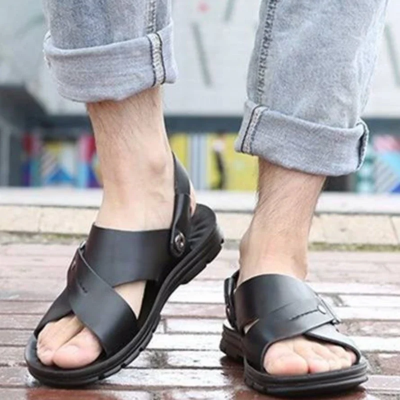 Summer Non-slip Man Sandals Outdoor Luxury H Casual Shoes for Men Expensives New Design Big Size Styles Arrival V