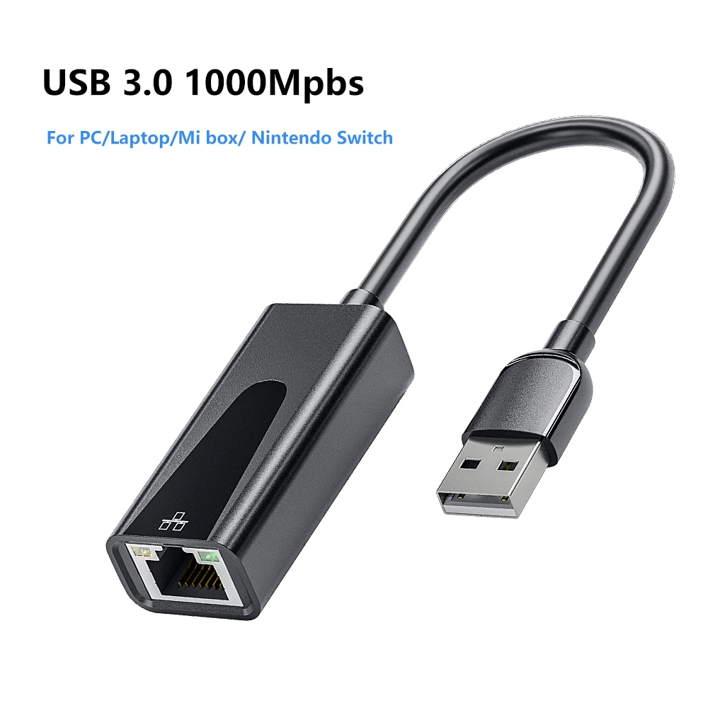 USB Ethernet адаптер 1000 Мбит/с к RJ45 сетевая карта для ноутбука ПК Nintendo Switch Mi Box S/3 Lan |