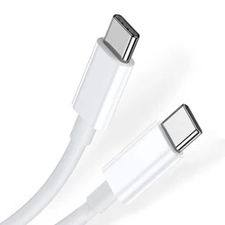 USB-C PD Fast Charging Cable, 60W, Type-C to Type-C - 1m (WHITE)