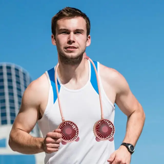 Nyaki Ventilátor Újratölthető Mini Hordható Személyes Sportventilátor Beltéri És Kültéri Körbefutáshoz Hűtő Nyak Légkondicionáló - Image 3