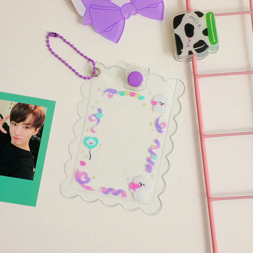 Kpop News Group merchandise Cardholders Keychain Printed photocard holder Key Chain Accesorios