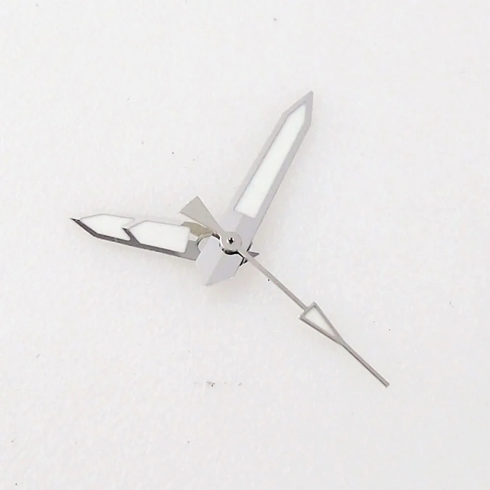 Green Luminous Watch Hand with Silver Edge