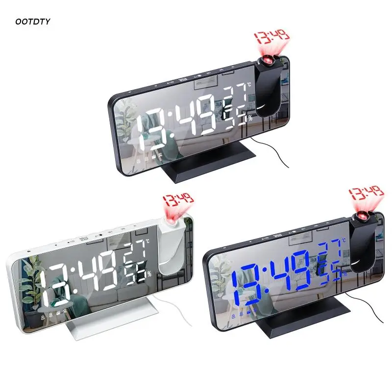 Snooze Alarm Clock FM Radio Timer LED Display Temperature Humidity