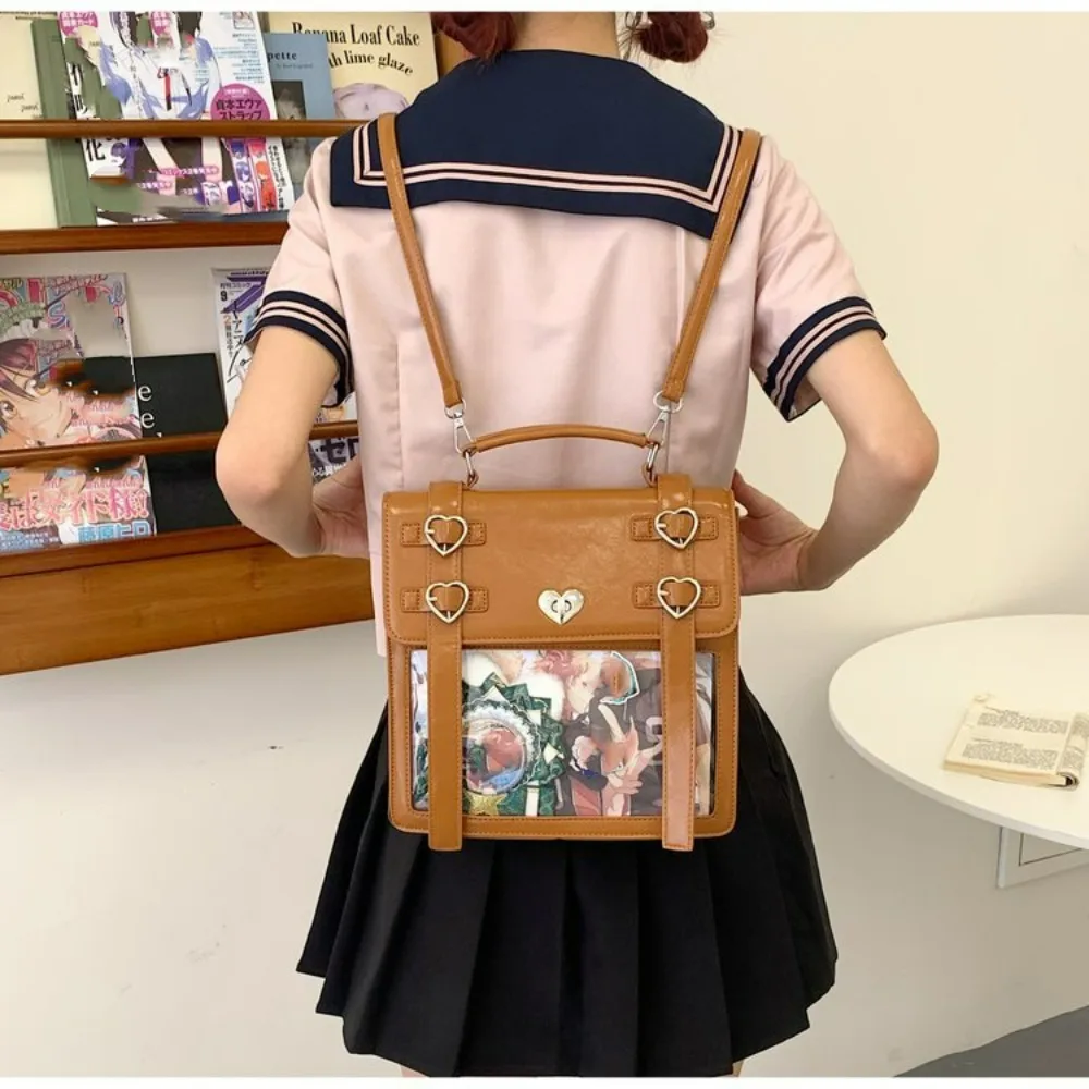 Girl Transparent Kawaii Lolita Ulzzang Ita Bag College Style JK Uniform Y2K Shoulder Bag Harajuku Cartoon Crossbody Bag 2