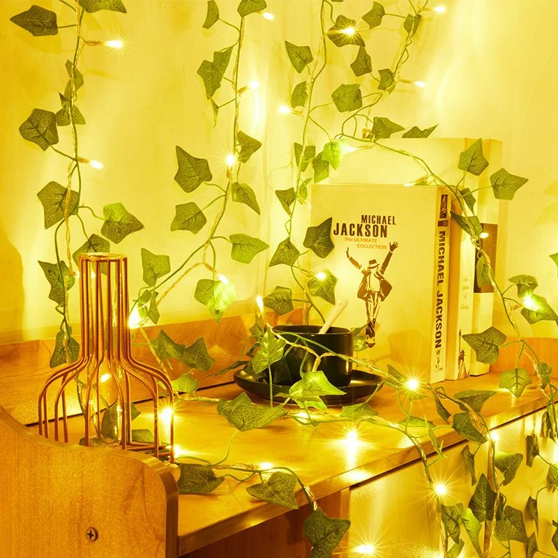 

2M 5M 10M LED Artificial Ivy Vine String Lights Garland Green Leaf Fairy Lights for Home Living Room Decoration Christmas Lights