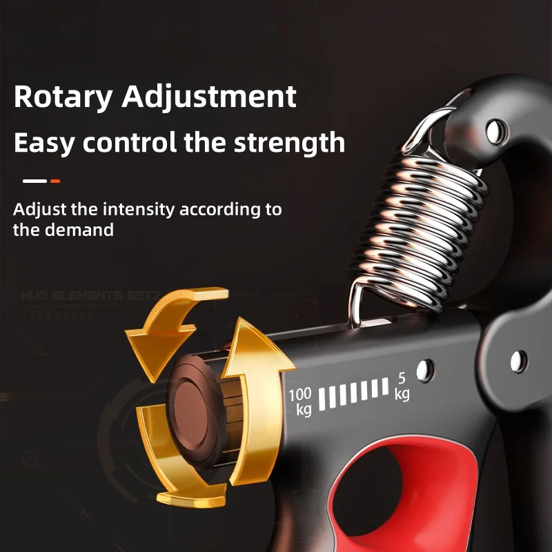 Grip Strengthener Gym Training Hand Exerciser Adjustable 5-100KG Fitness Unisex Finger Rehabilitation Training Hand Grip pesas 2