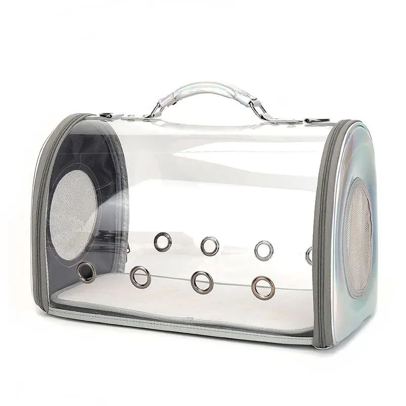 Bolsa de transporte para gatos, transparente, para salir, portátil, para coche, transpirable, para gatos, mochila para mascotas, mensajero portátil para gatos y perros