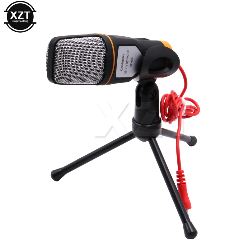 Microphone With Mic Stand Professional 3.5mm Condenser HiFi Microphone For PC Laptop Computer Karaoke Microphone