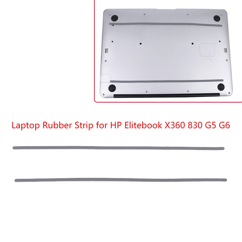 

1/2Pcs Rubber Strip Laptop Bottom Shell Cover Foot Pad For HP Elitebook X360 830 G5 G6 Non-Slip Bumper Feet Strips Laptop Tools